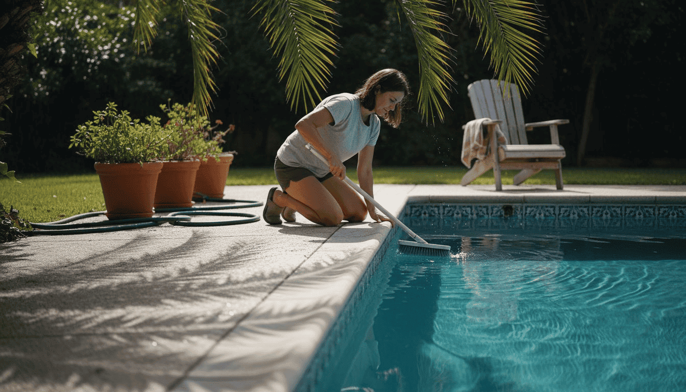 how to clean pool tiles naturally