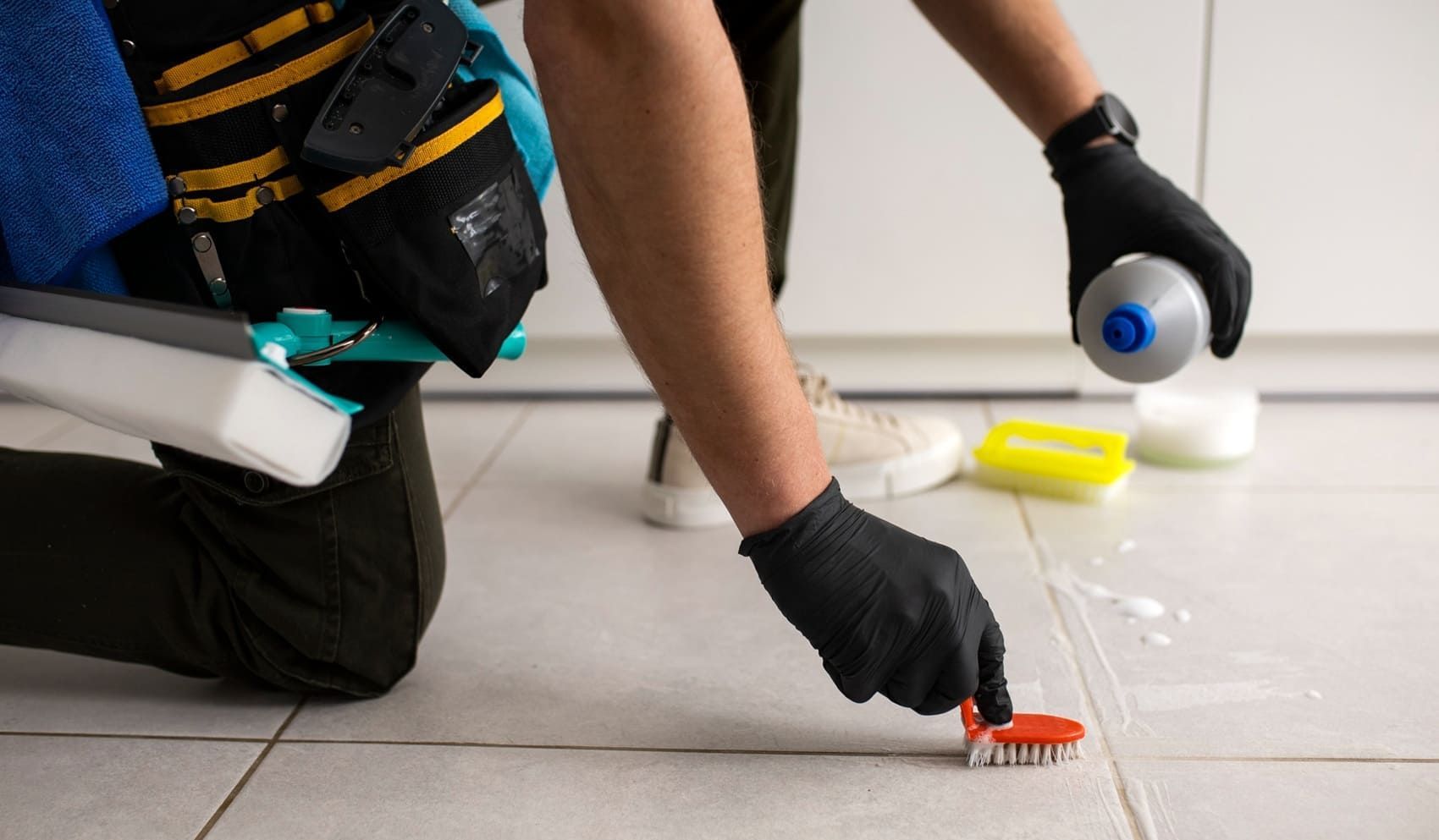 step by step grout cleaning