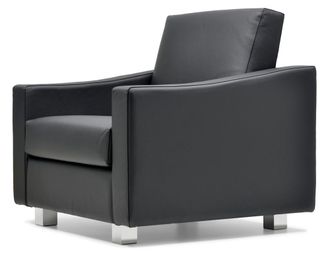 Black Leather Armchair — Naples, FL — Home Fashion Upholstery