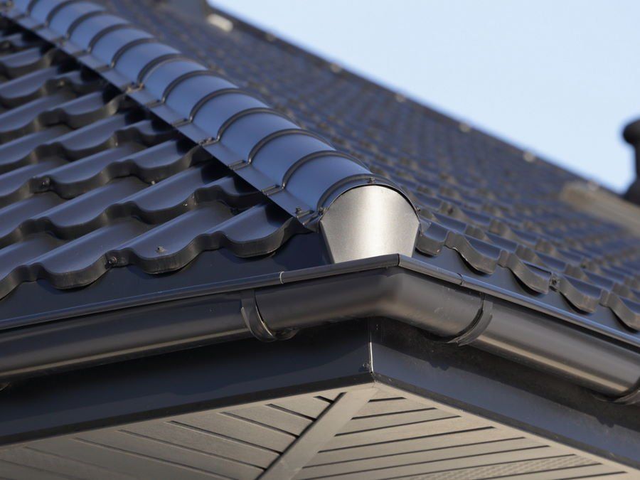 Photograph showing one of the types of commercial metal roofs