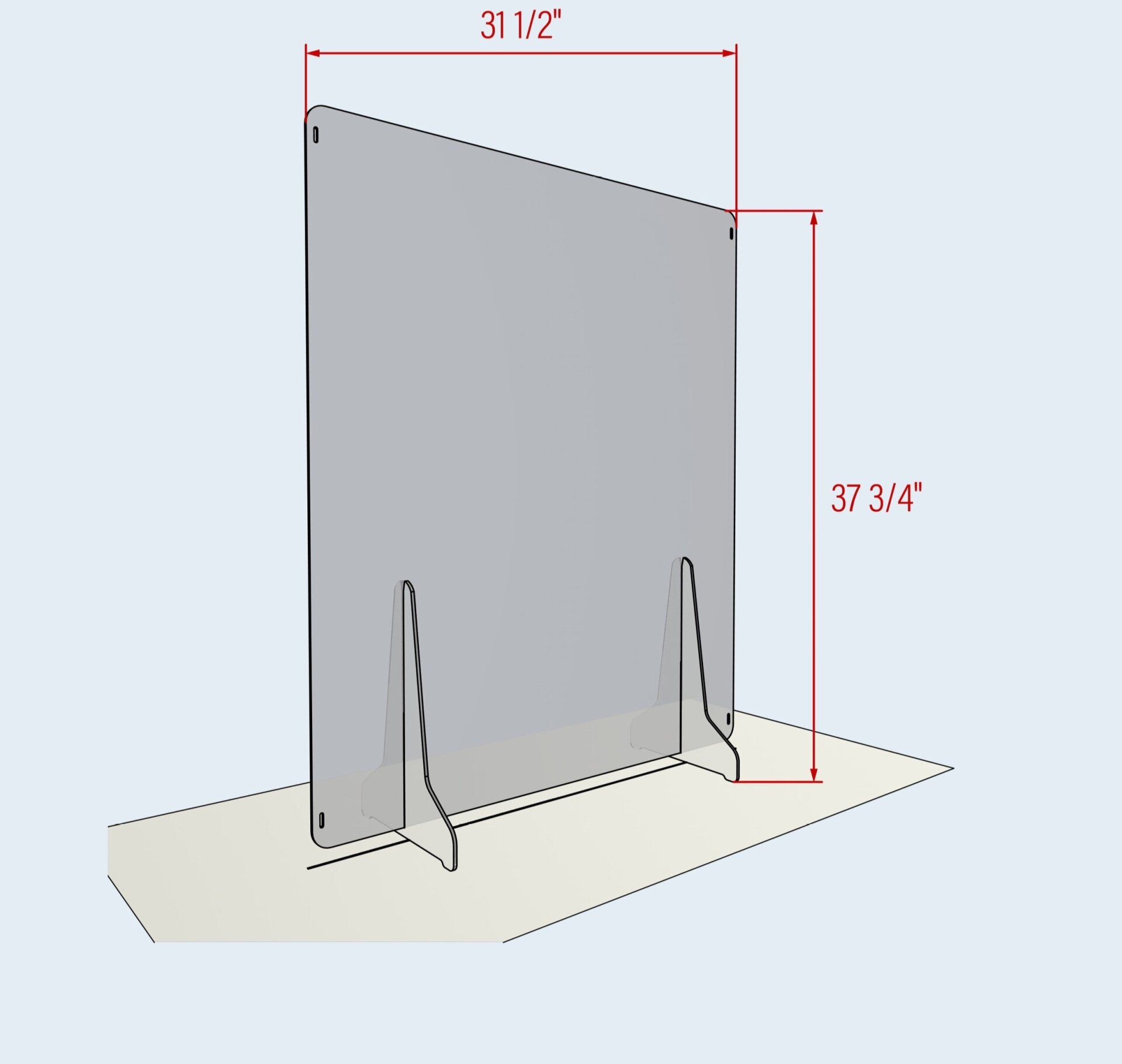 Polycarbonate Counter Shield