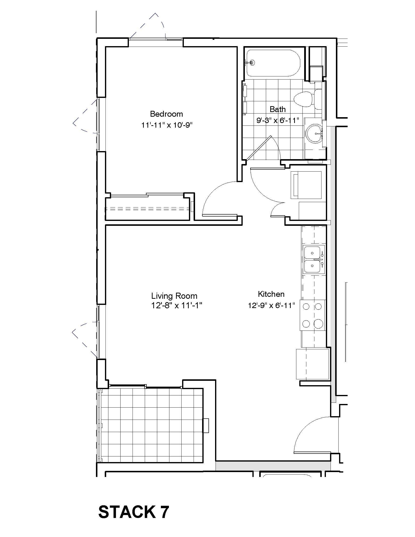t lofts one bedroom floorplan