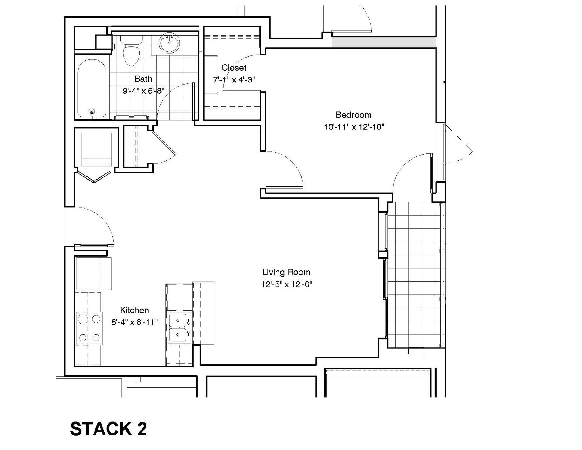 t lofts one bedroom floor plan