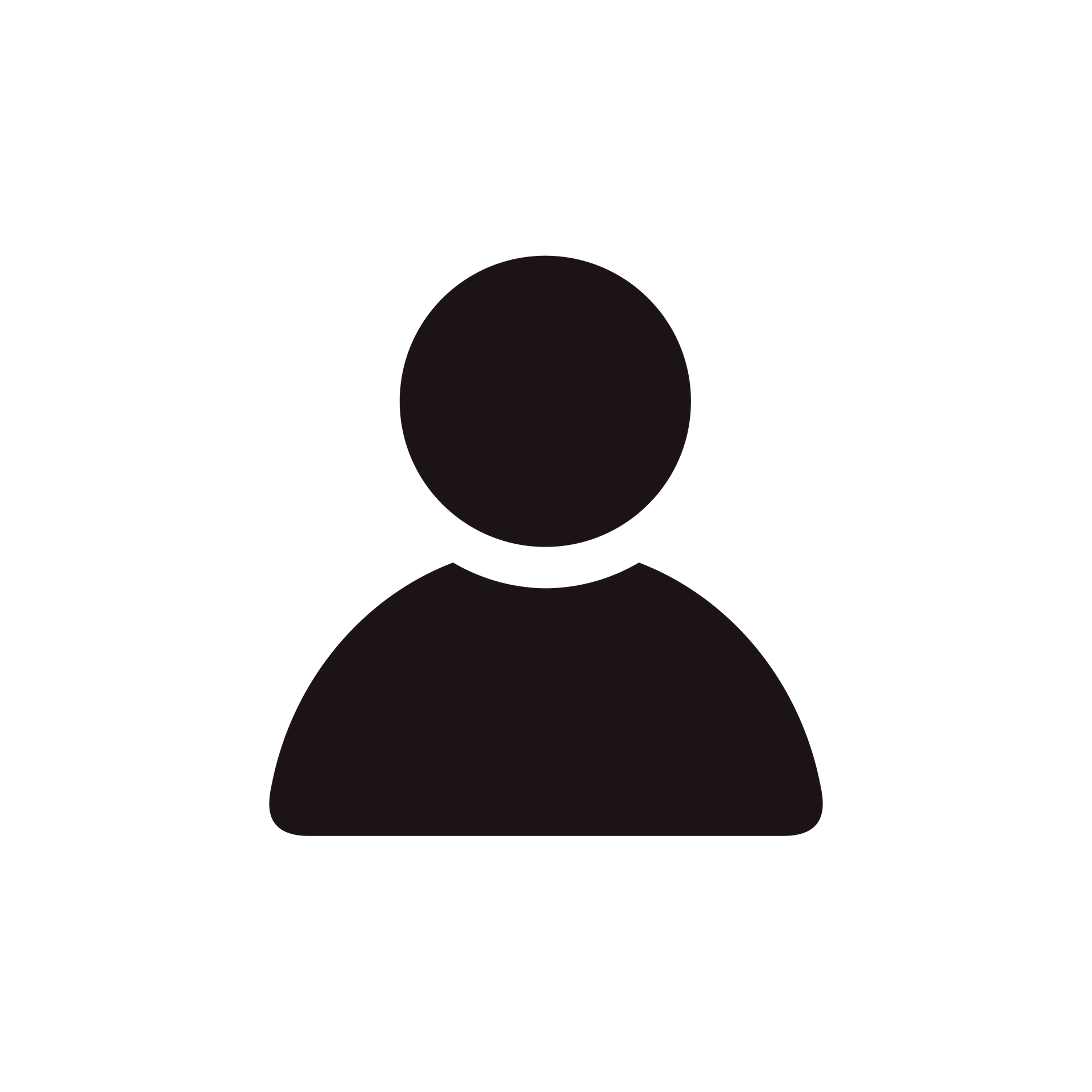 It is a silhouette of a person without a face.