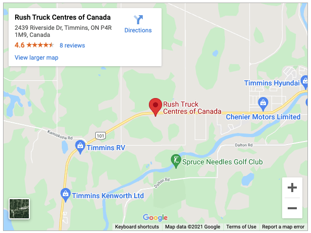 Rush Trucks location map image