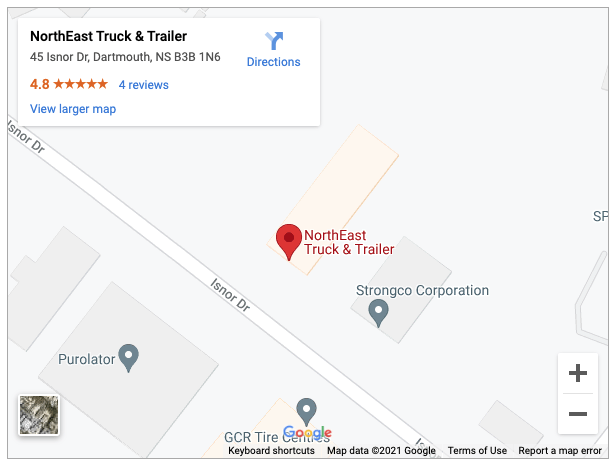 North East location map image