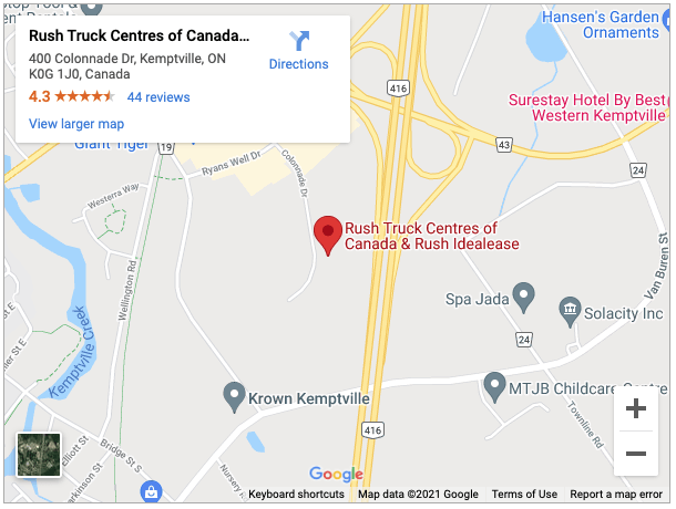 Rush Trucks location map image