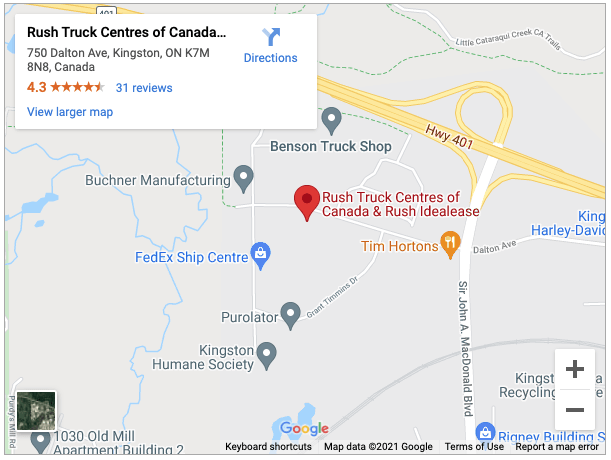 Rush Trucks location map image
