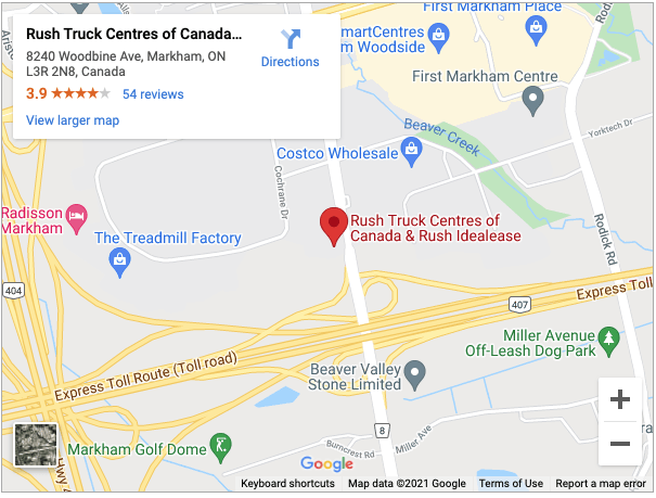 Rush Trucks location map image