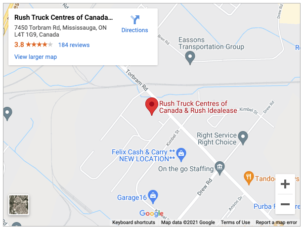 Rush Trucks location map image