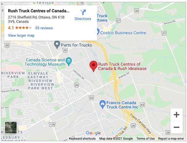 Rush Trucks location map image