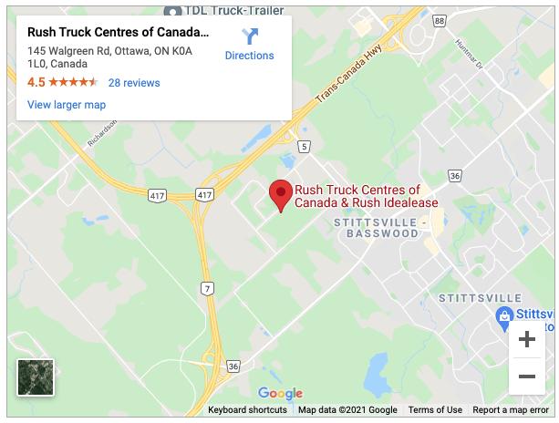 Rush Trucks location map image