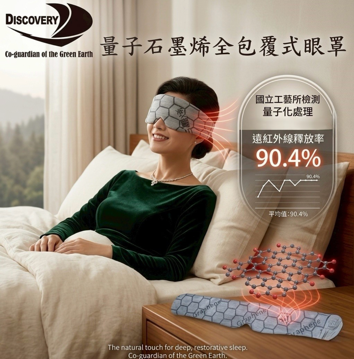 【DISCOVERY】量子遠紅外線石墨烯全包覆式眼罩