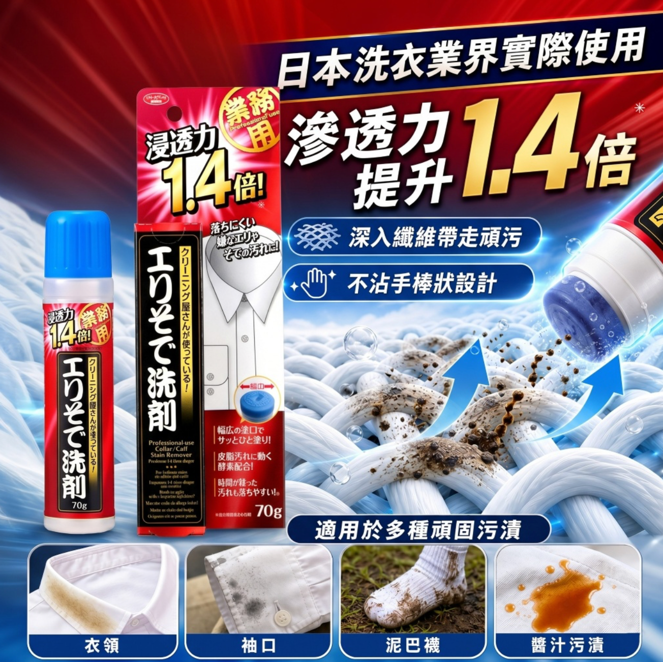 衣物清潔救星?【日本 AIMEDIA 艾美迪雅】衣物加倍去漬筆 70g