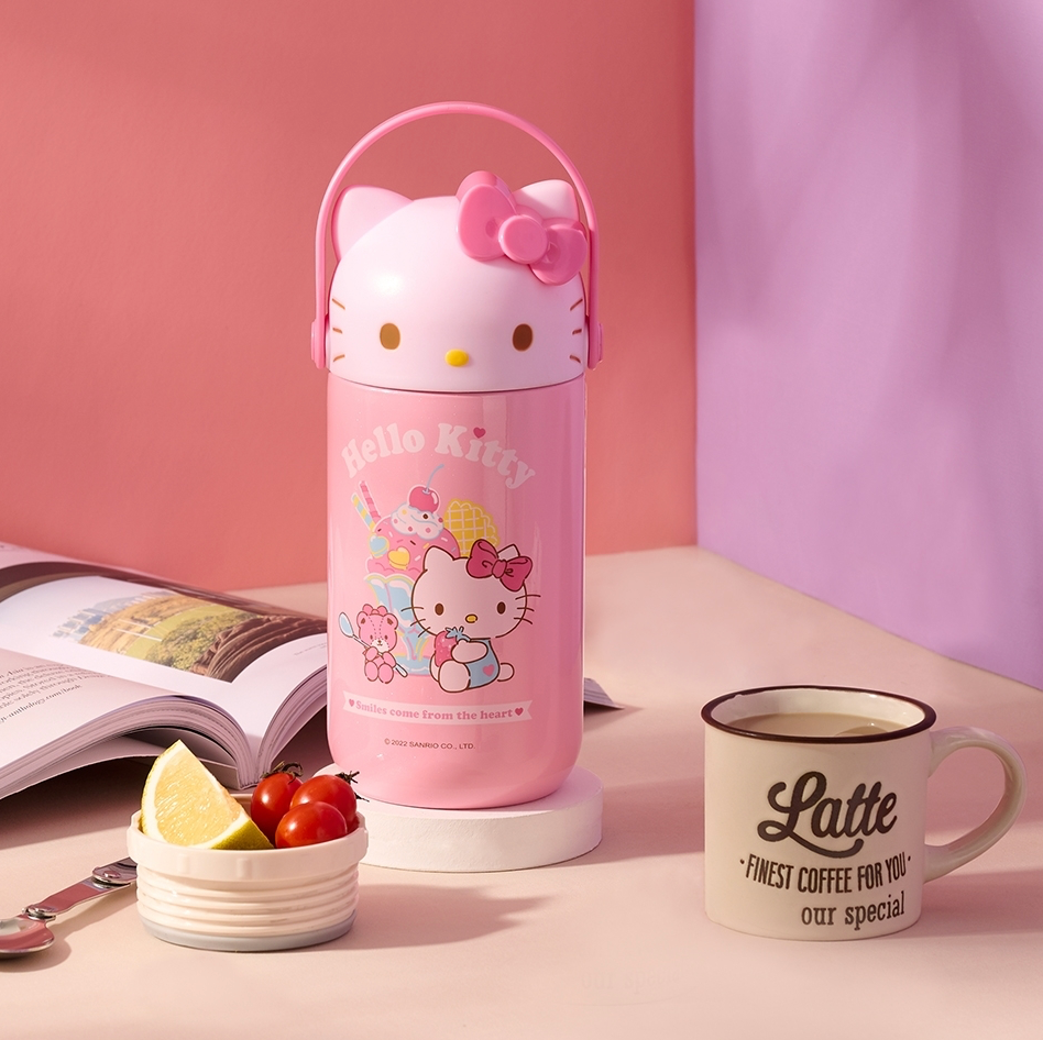 正版授權?【Hello Kitty】造型真空食物燜燒罐 500ml