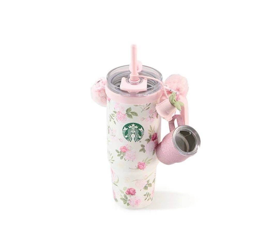 Starbucks星巴克 正貨✨️ 2026萬花玫境 不鏽鋼吸管直飲杯|大容量便攜款