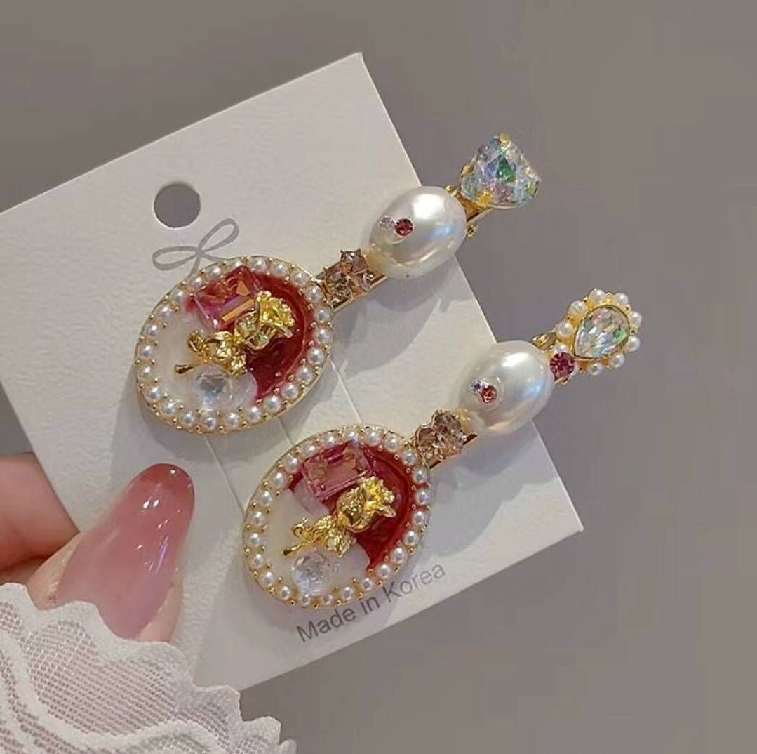 韓國凡爾賽玫瑰髮夾?｜輕奢高級感邊夾／瀏海夾