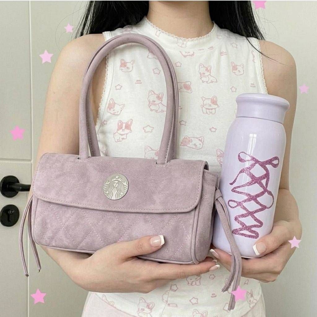 正貨?【STARBUCKS 星巴克】朋克芭蕾系列 閃耀絲帶不鏽鋼杯(附小包)355ml