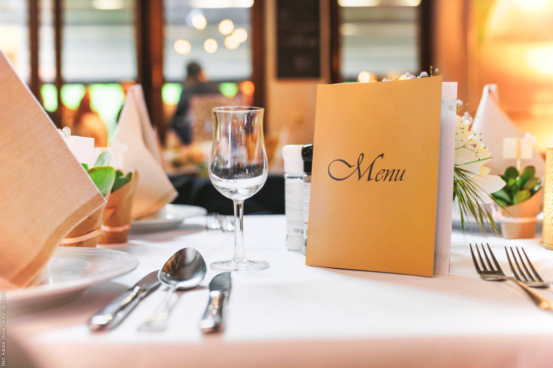 Menükarte und Catering