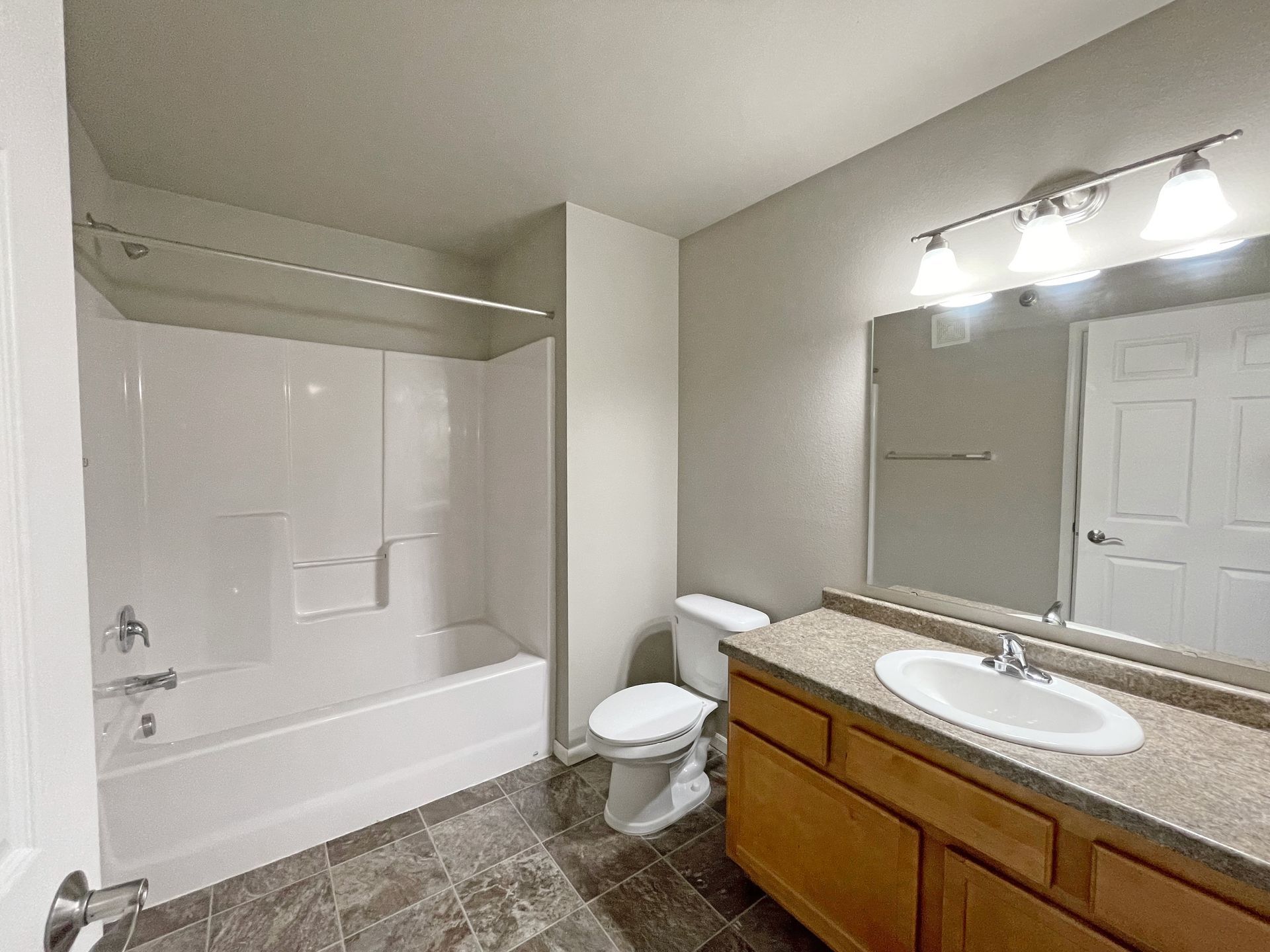Bathroom Willow Brooke Lodge Apartments at IMM Apartments in Minot North Dakota