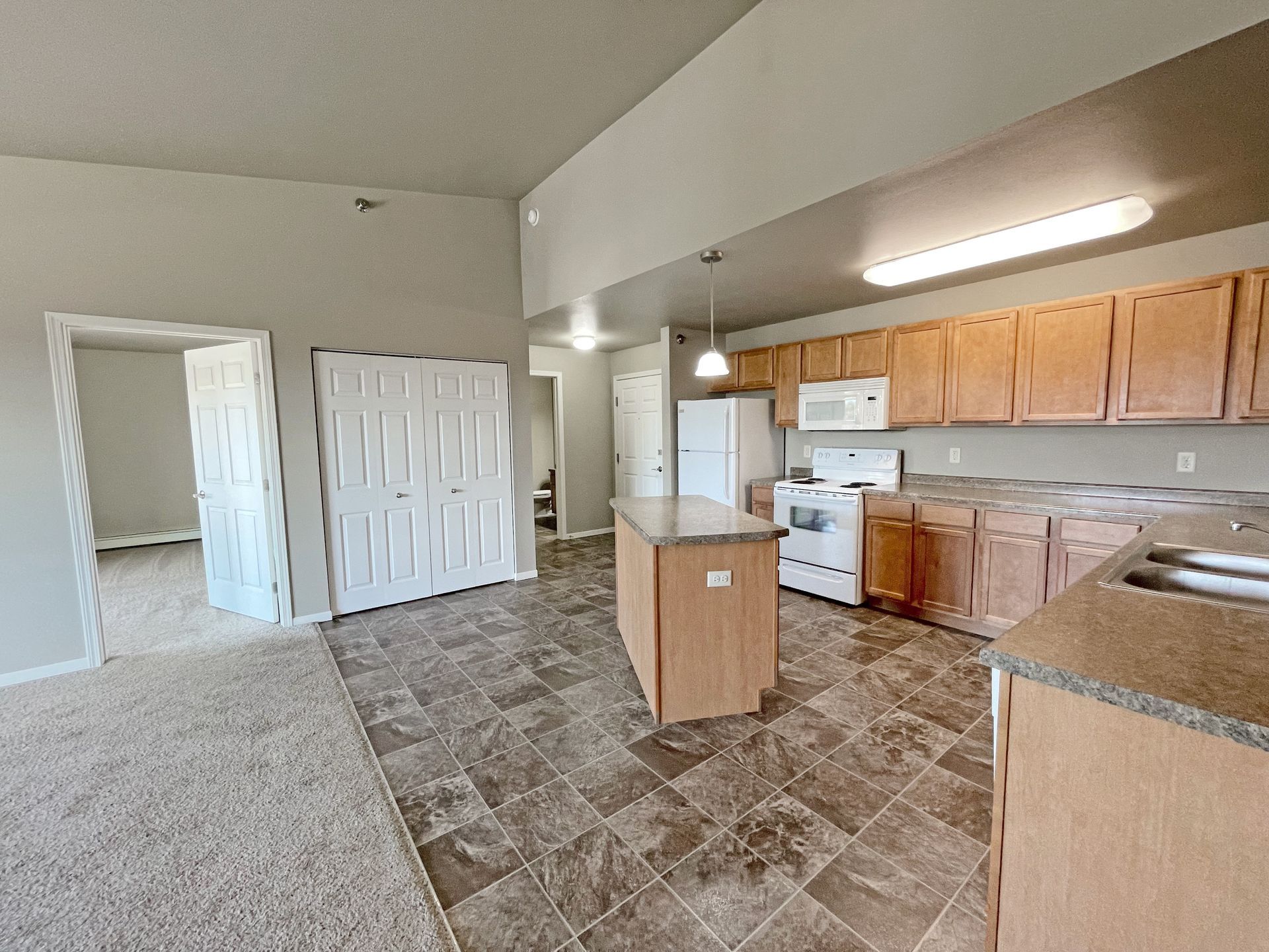 Kitchen Willow Brooke Lodge Apartments at IMM Apartments in Minot North Dakota