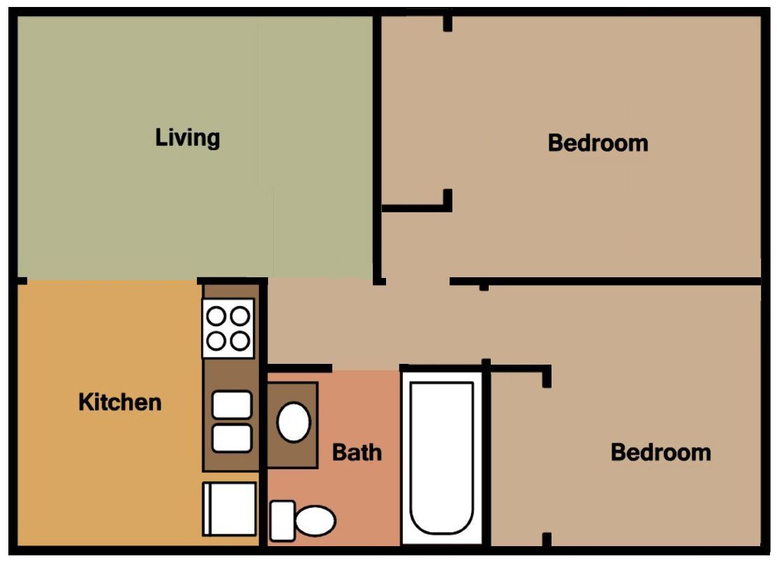 Brentwood Estates 2 Bed 1 Bath