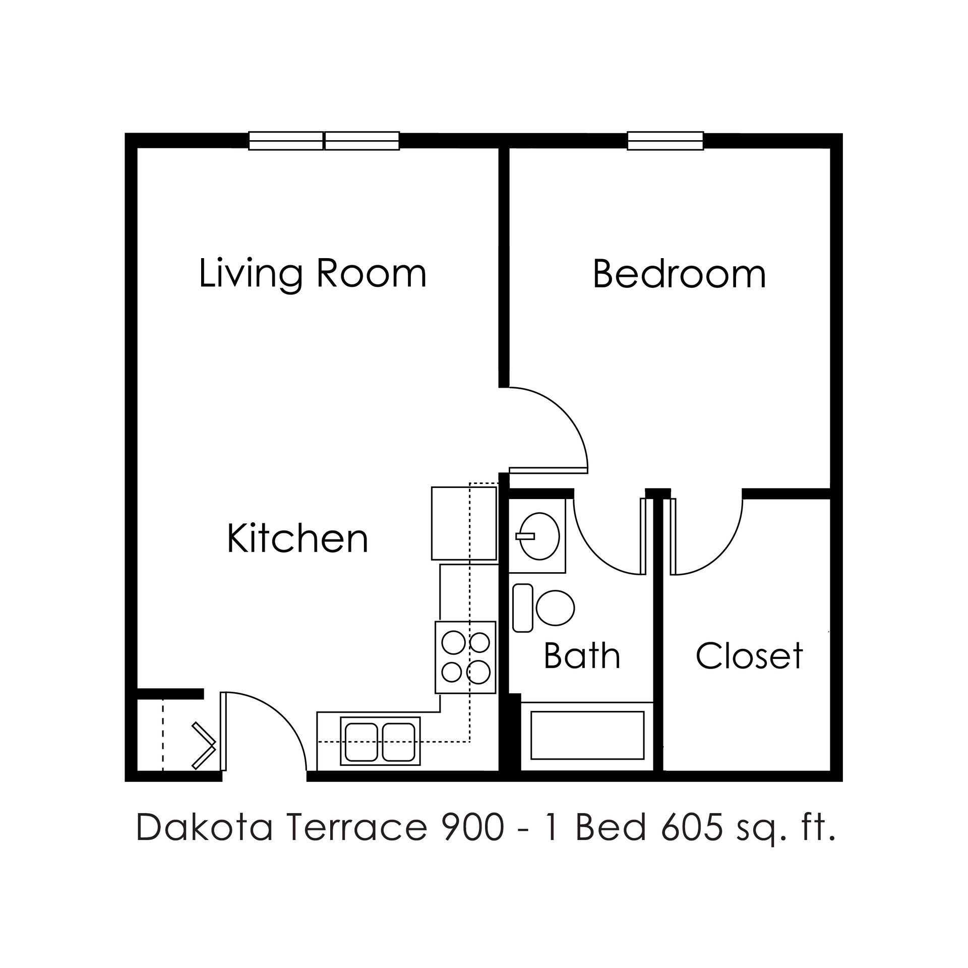 Dakota Terrace Apartments 1 Bed 1 Bath Minot North Dakota Apartments