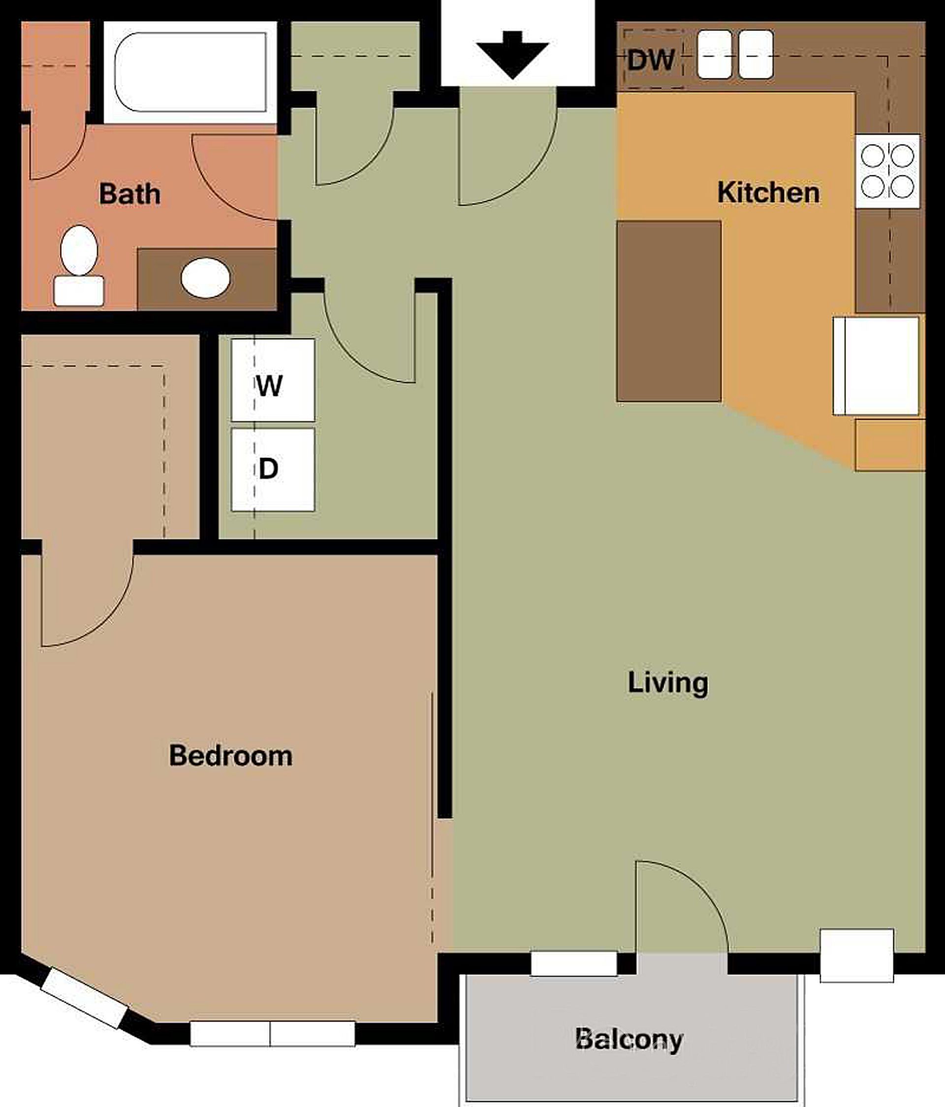 CHI Mercy Heights 1 Bed 1 Bath