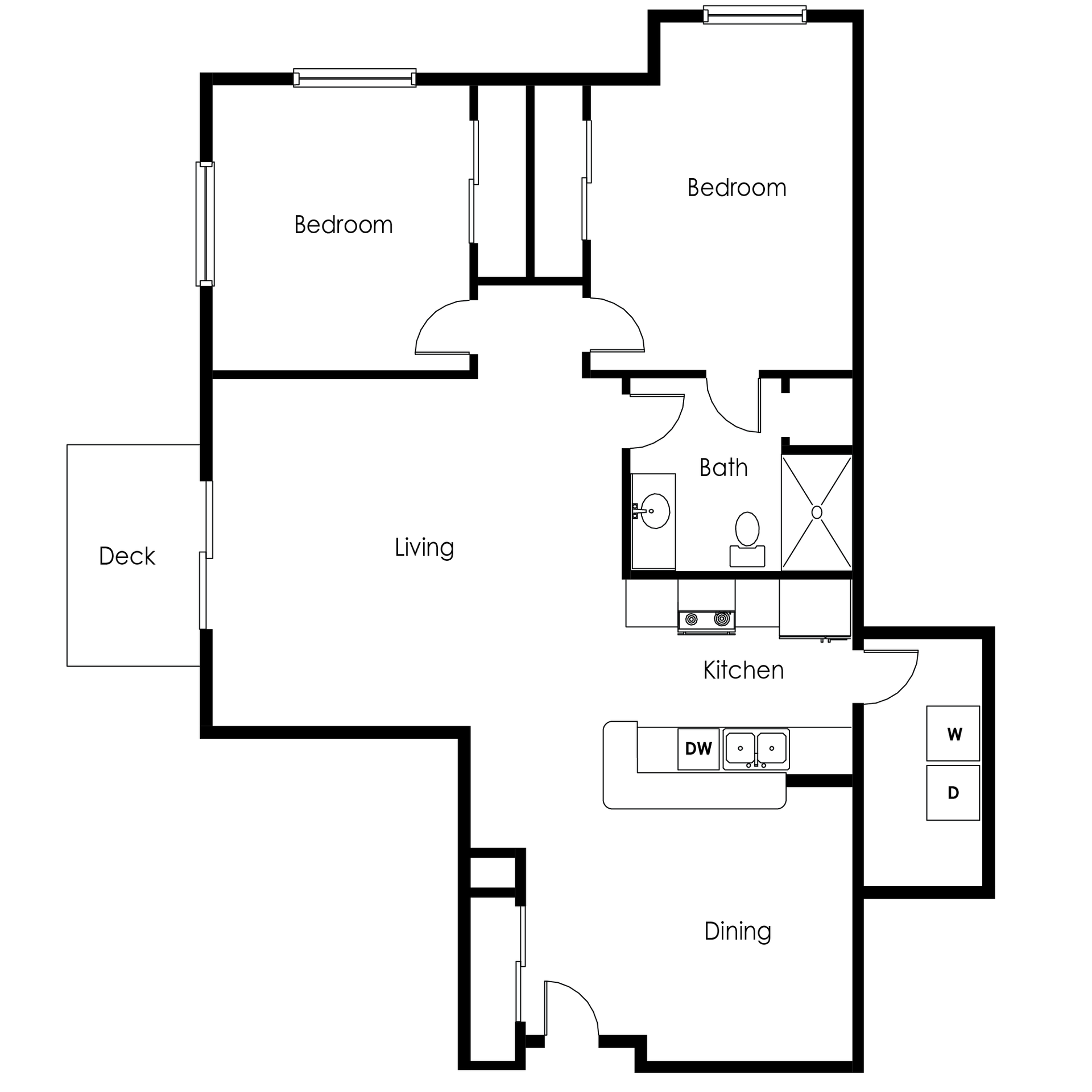 Eaglebrook 2 Bed 1 Bath Fargo Apartment