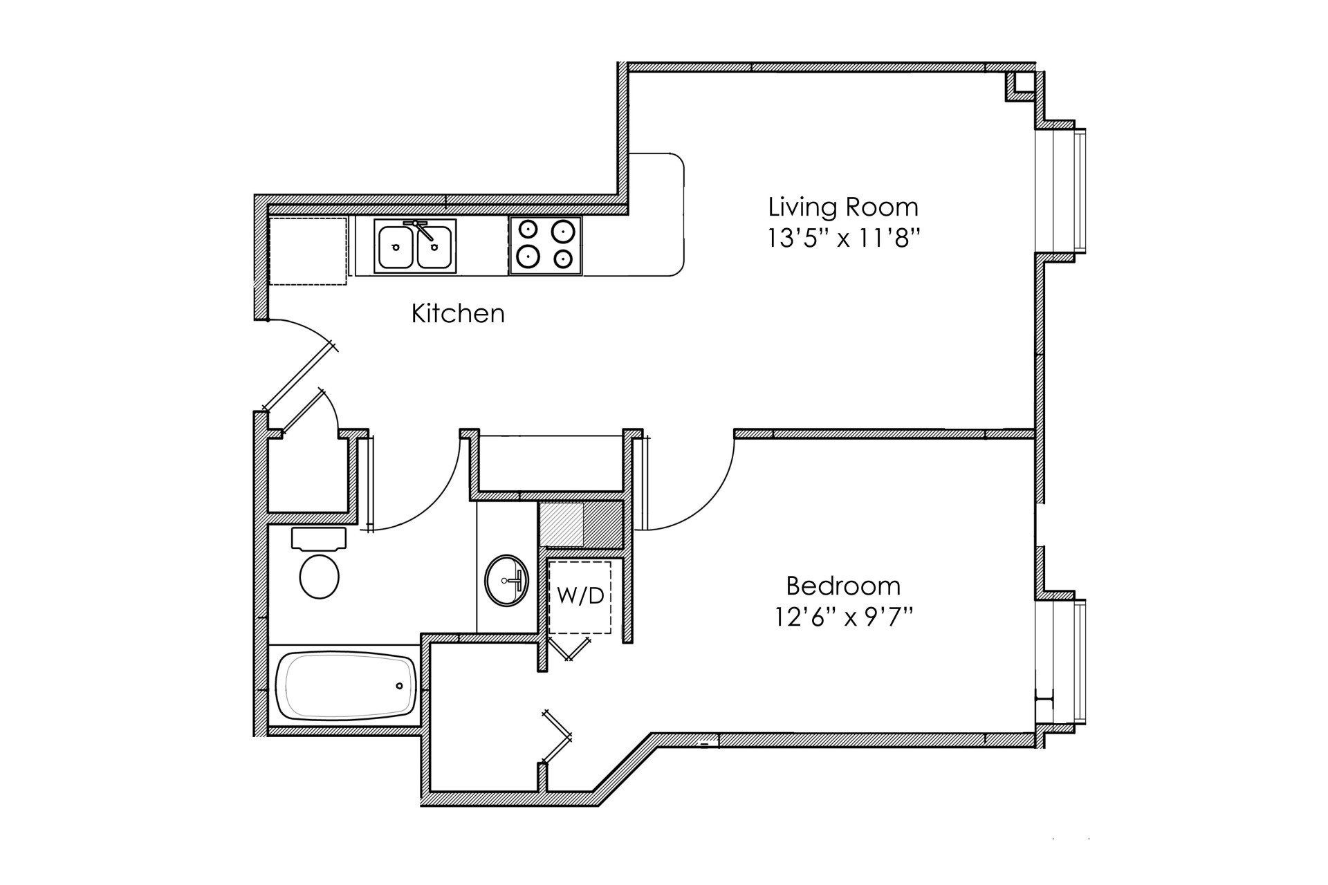 First Avenue Apartments 1 Bed 1 Bath  Minot North Dakota Apartments