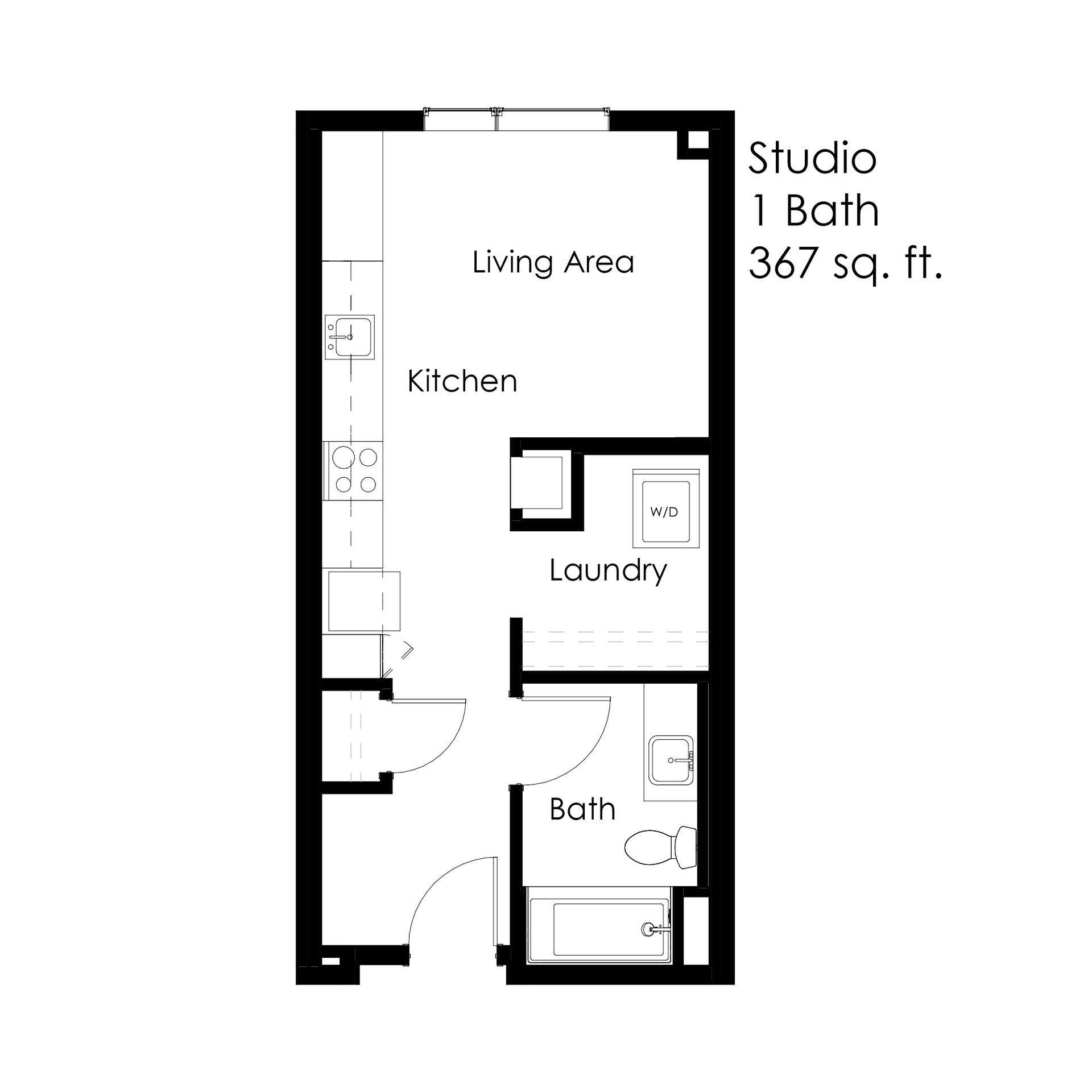 The Earl Studio 1 Bath Bismarck Apartment