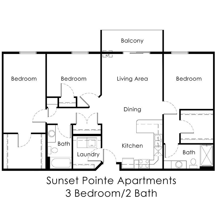 Sunset Pointe Apartments 3 Bed 2 Bath Minot North Dakota Apartments