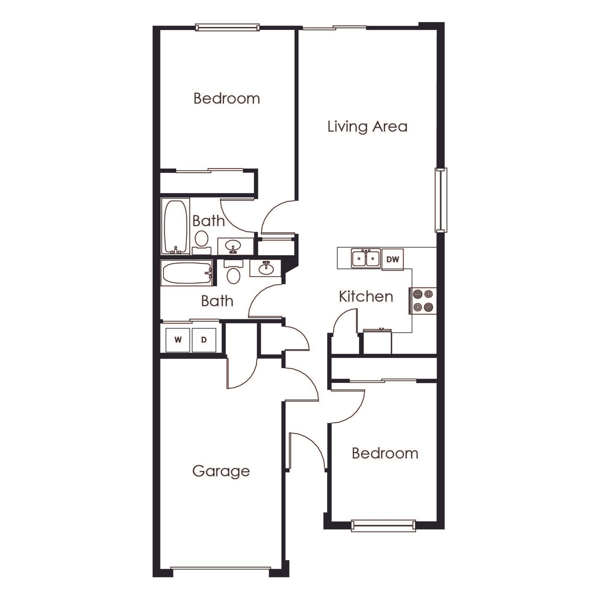 The Woods Townhomes 2 Bed 2 Bath Springfield Missouri Houses