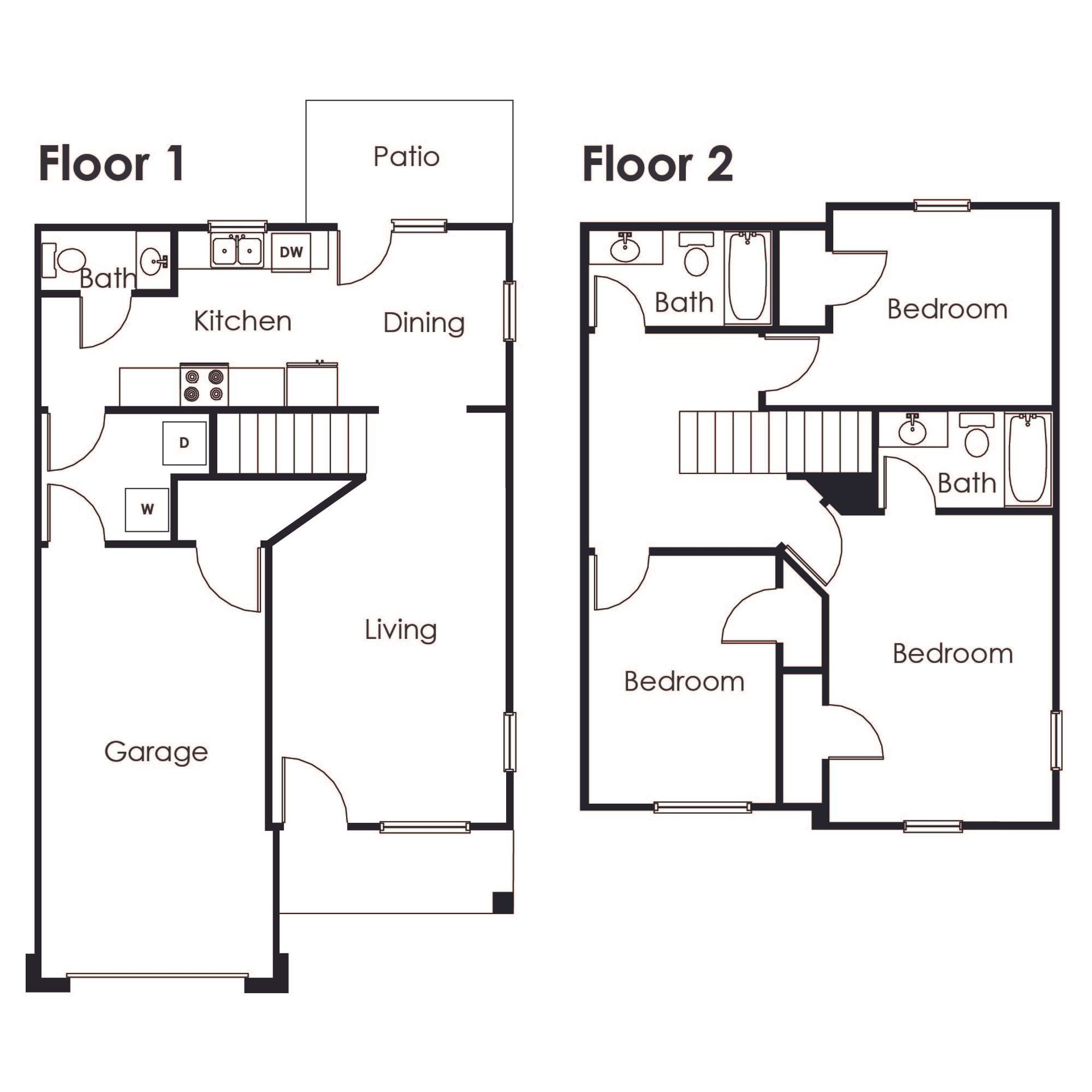 The Woods Townhomes 3 Bed 2.5 Bath Springfield Missouri Houses
