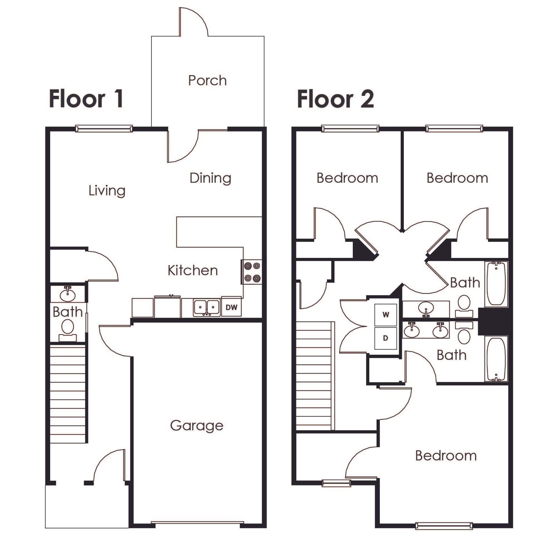 The Woods Townhomes 3 Bed 2.5 Bath Springfield Missouri Houses