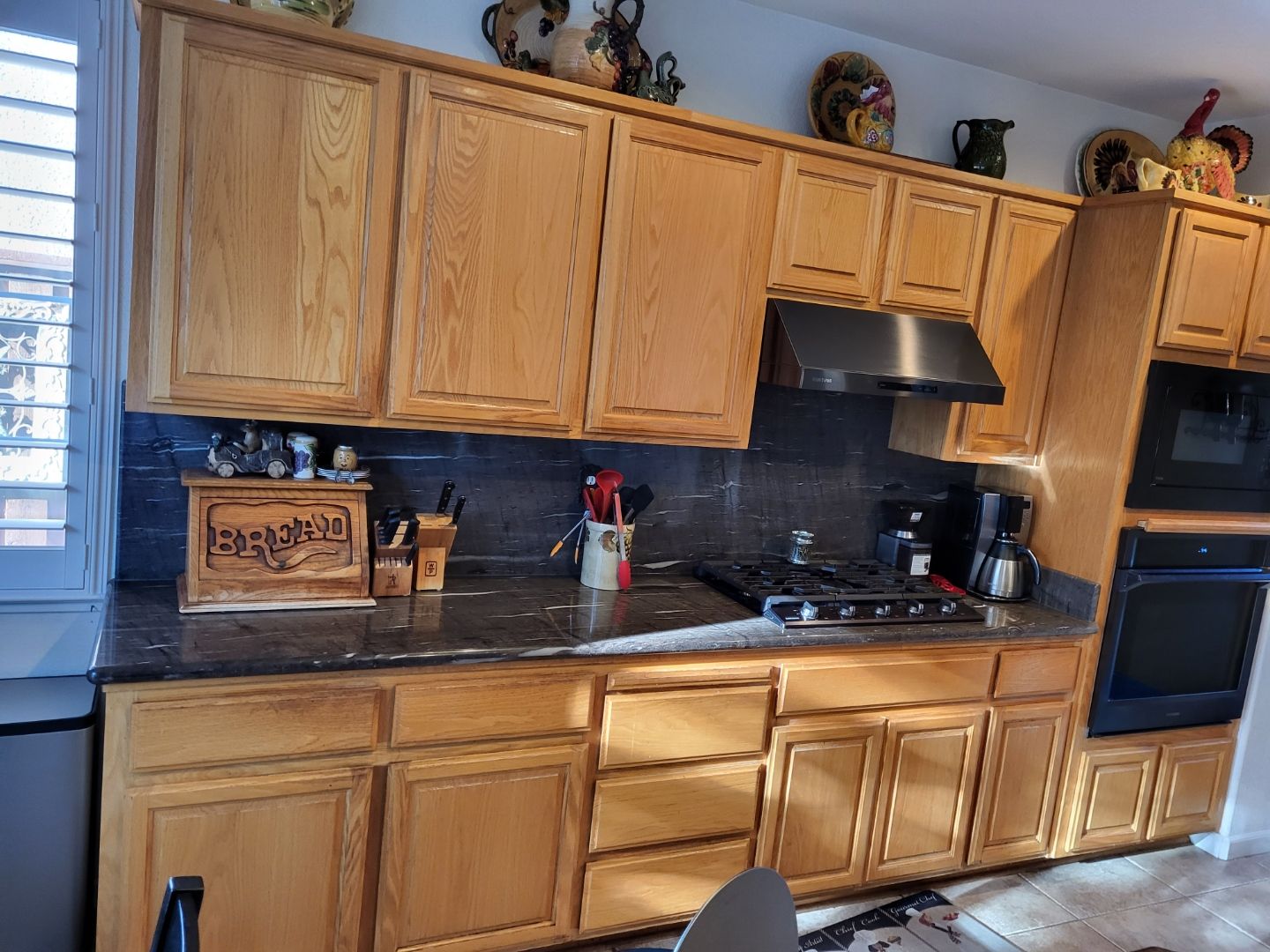 cabinet painting before photo