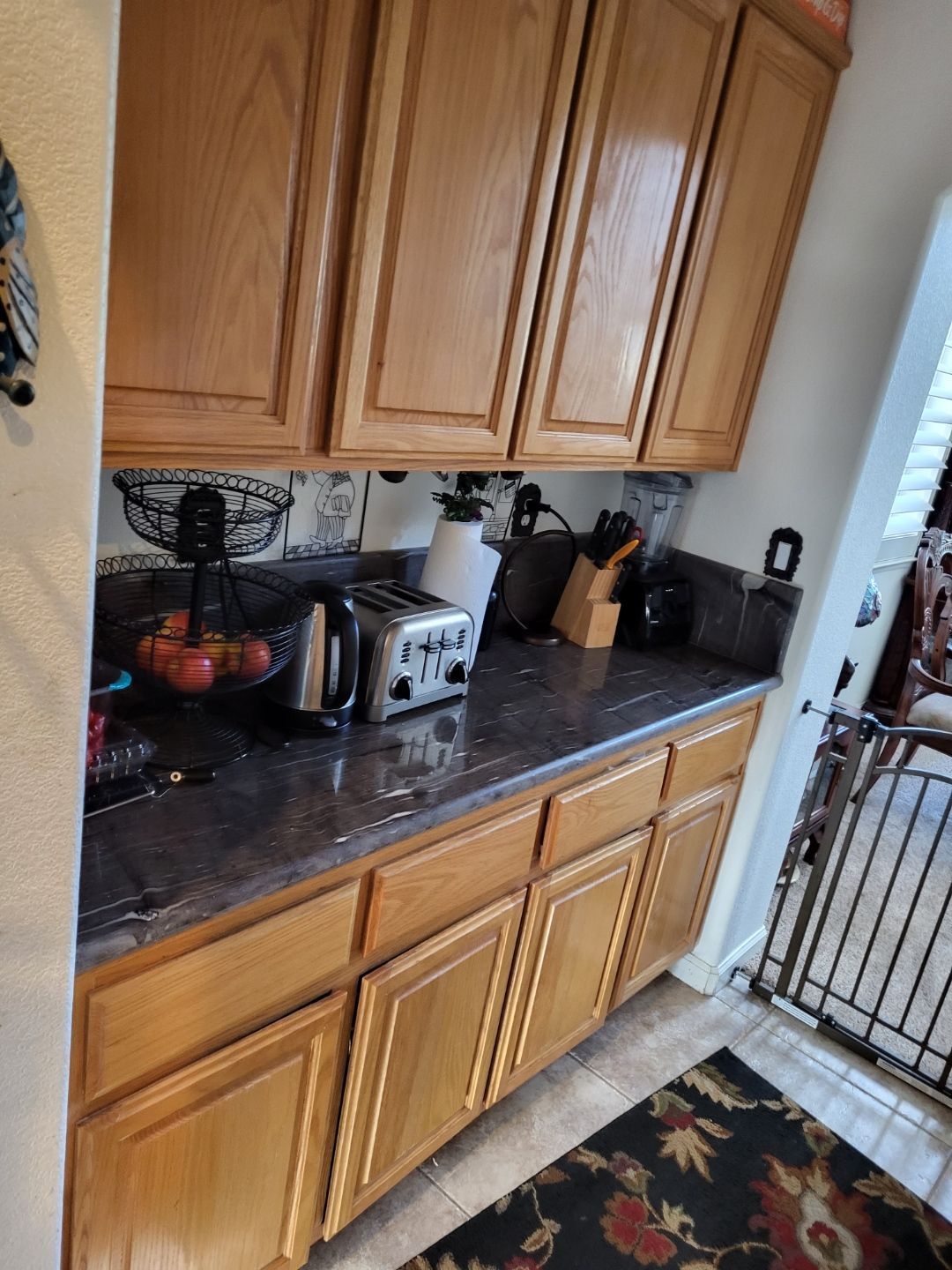 cabinet painting before photo