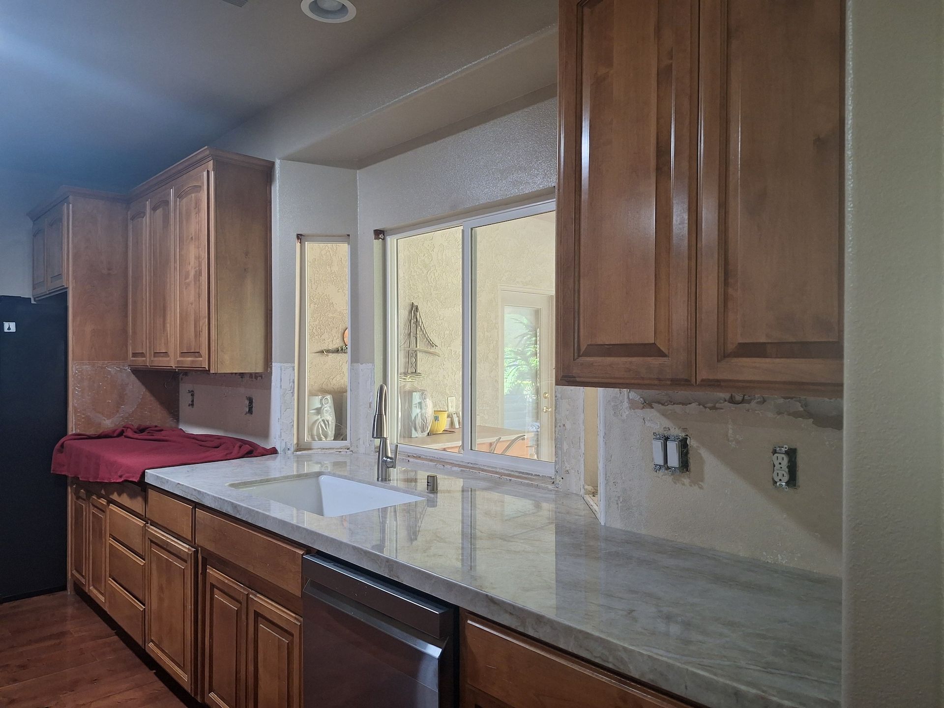 Before Cabinets in Kitchen Near Dishwasher