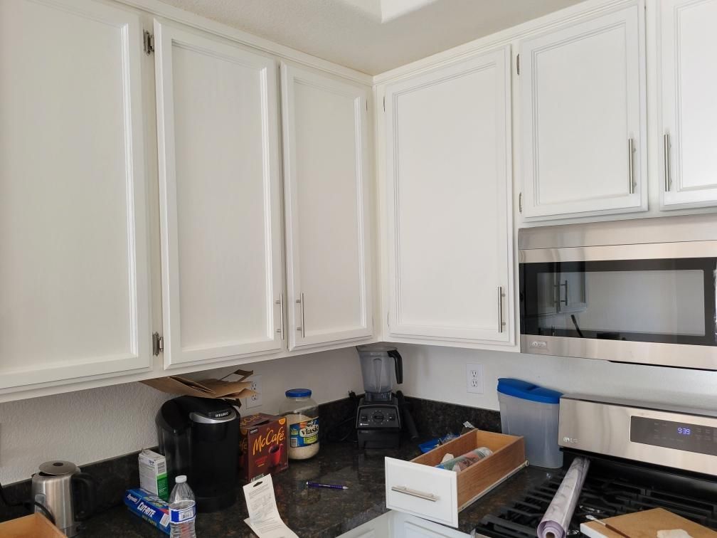 After Cabinet Painting in Kitchen Near Stove