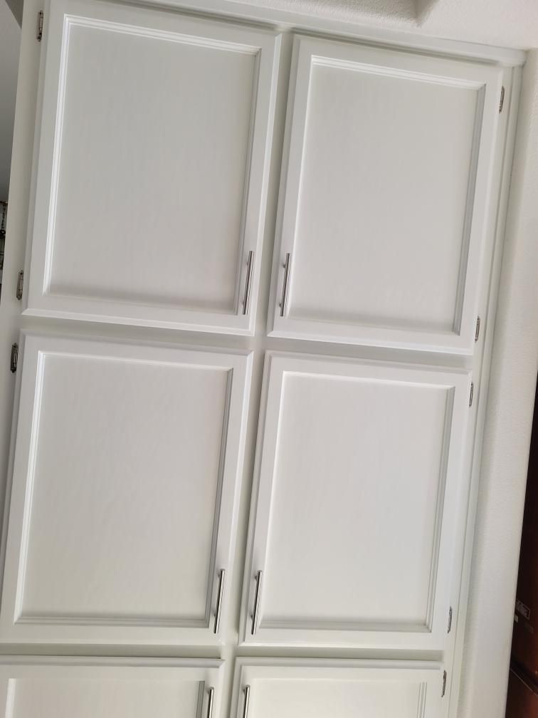 After Pantry Cabinet Painting in Kitchen