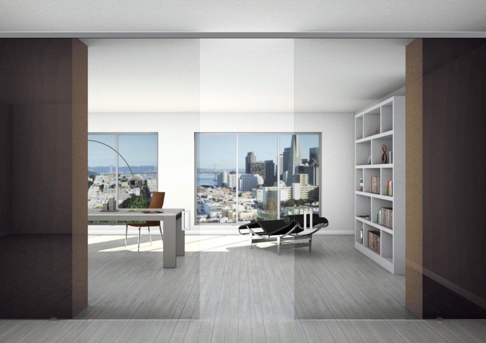 porta scorrevole per open space