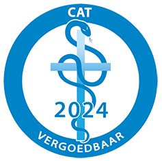 Een logo voor kat 2024 met een kruis en slang