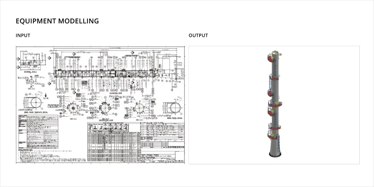 a drawing of a machine and a drawing of a pipe
