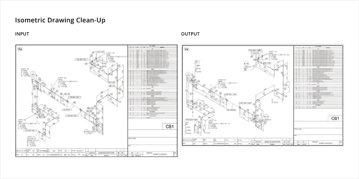 A black and white drawing of a drawing clean up