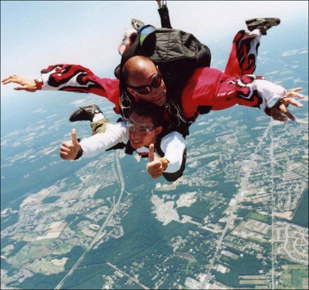 Dr. Paul skydiving