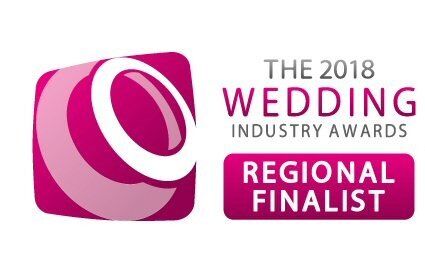 The logo for the 2018 wedding industry awards is a regional finalist.