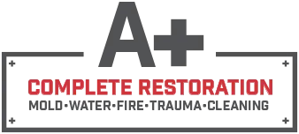 The logo for complete restoration mold , water , fire , trauma , cleaning.