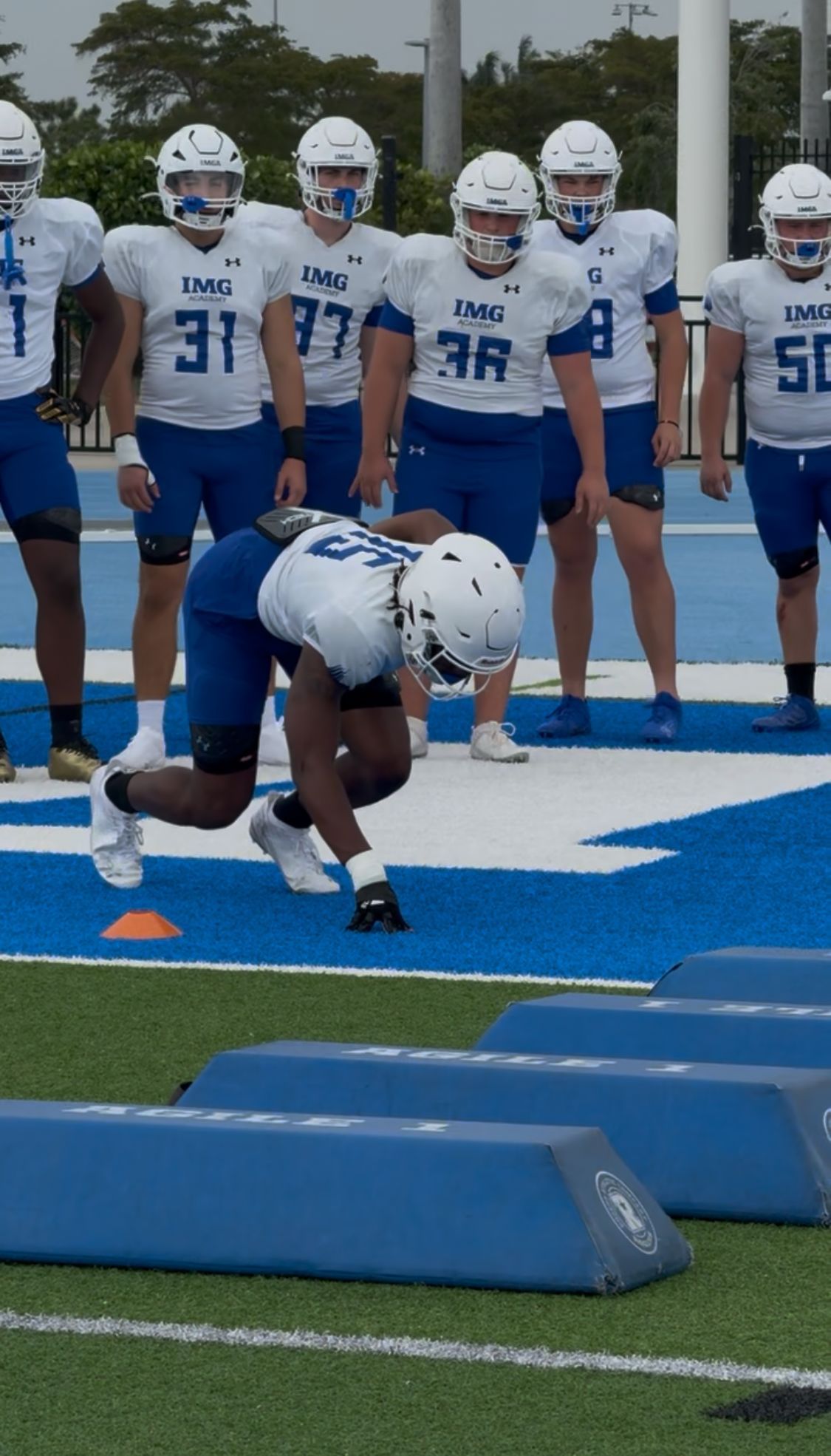 High school football player