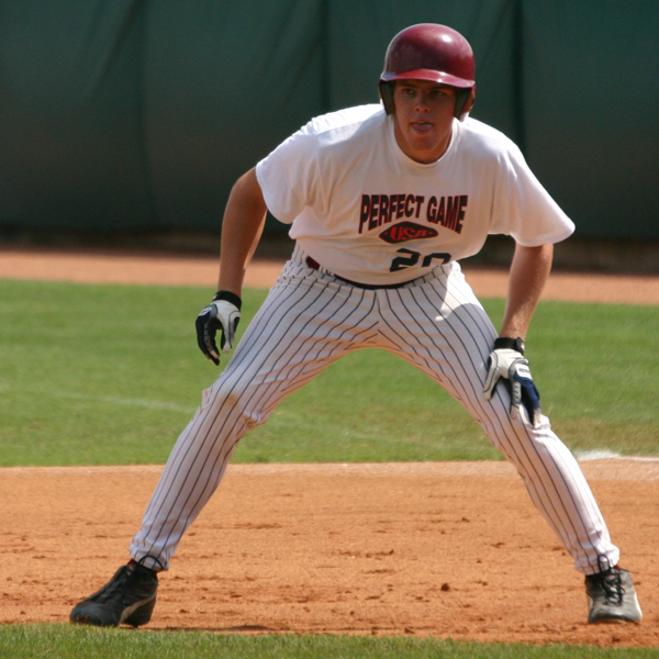 Freddie Freeman playing baseball in high school.