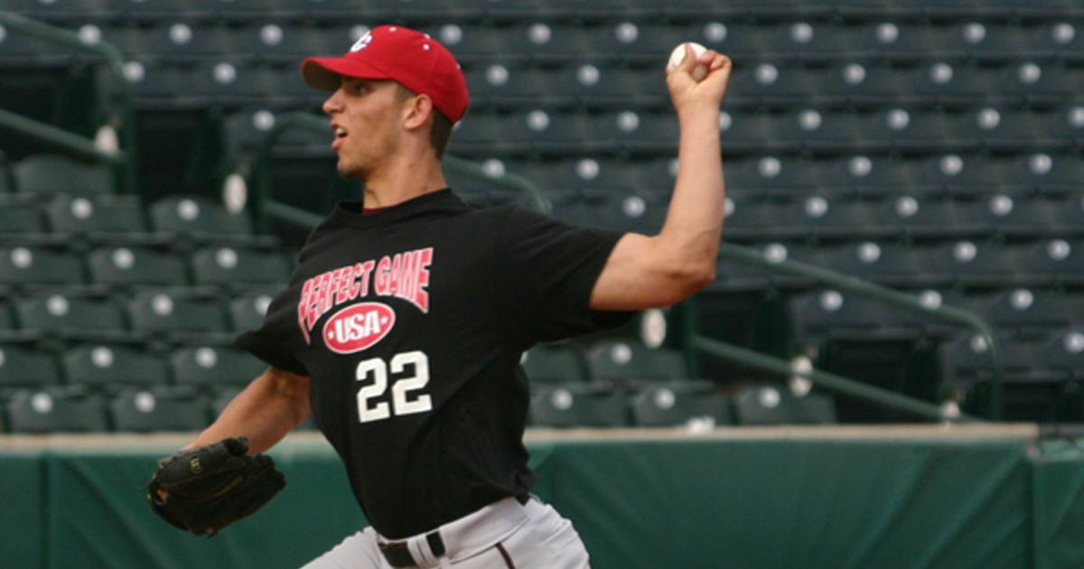 Madison Bumgarner pitching in high school